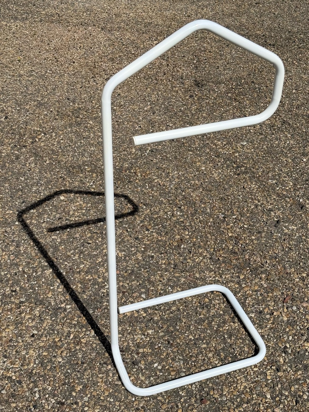 Vintage IKEA Järpen White Tubular Steel Cothes Valet Stand by Niels Gammelgaard